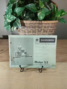 22864H RANSOMES Motor Unit Operators Manual