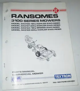 9434105 RANSOMES Mower Manual Catalog