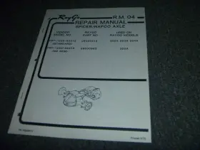 PRT125052015 RAYGO Compactor Napco Spicer Axle Service Repair