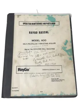 76020052 RAYGO RASCAL Operation Book