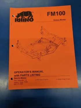 FM100 RHINO Rotary Mower Operator Manual