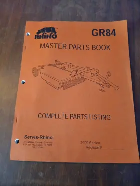GR84 RHINO Servis Master Book Covering Past