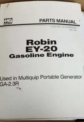 EY200WG1322 ROBIN Engine Manual Multiquip Generator