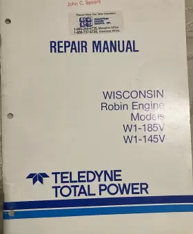 W1-145V ROBIN Wisconsin Engine Repair Manual
