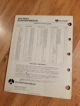 AC-6U ROCKWELL Suspention Service Book Catalog #2