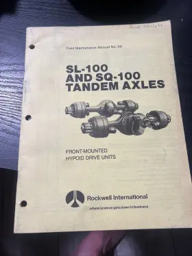 FMM5K ROCKWELL Field Manual Tandem Axles Service Repair