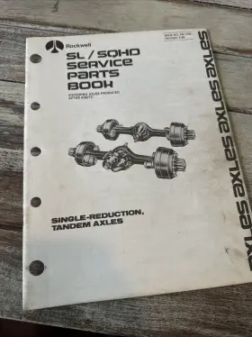 PB-7706 ROCKWELL Sqhd Axle Book Manual Catalog Service Sl