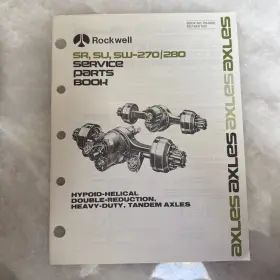 PB-8052 ROCKWELL Axle Reduction Sr Su Service Book Manual