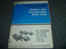 SU170 ROCKWELL Tandem Axle Drive Unit Service Manual Xz