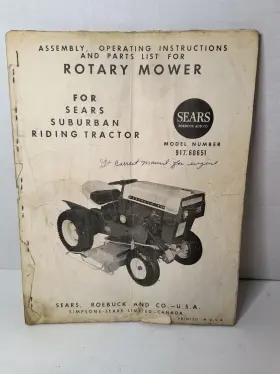 917.60646 ROTARY Sears Suburban Mower Tractor Manual Set #2