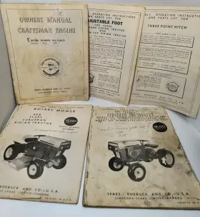 917.60646 ROTARY Sears Suburban Mower Tractor Manual Set