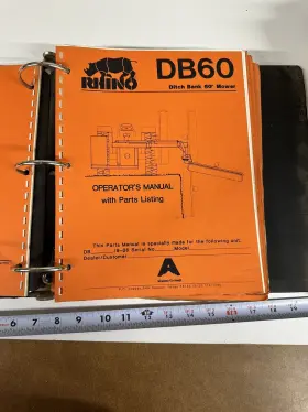 MD60 ROTARY Rhino Mower Manuals