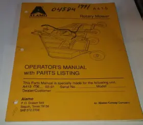 A415 ROTARY MOWER ALAMO Operators Manual