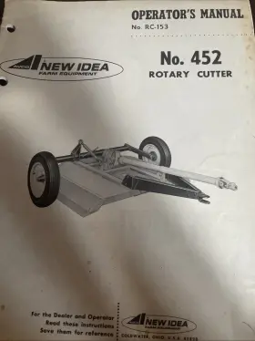 RC-152 ROTARY Idea Cutter Operator Manual