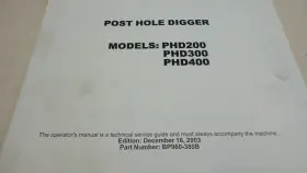 BP960-30B ROTOMEC Post Hole Digger Operators Manual #2