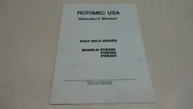 BP960-30B ROTOMEC Post Hole Digger Operators Manual