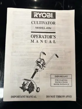 410R RYOBI Cultivator Operator Manual
