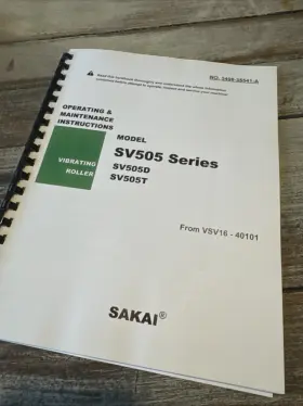 3498-35541-A SAKAI Vibrating Roller Operator Manual Book
