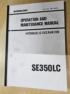 SE3350LC SAMSUNG Hydraulic Excavator Operation Manual