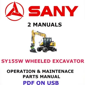 SY155W SANY Wheeled Excavator Manual Operation Pdf