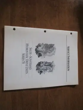 BDP-10L SAUER SUNSTRAND Hydrostatic Service Repair Manual BDP-10L SAUER SUNSTRAND Hydrostatic Service Repair Manual