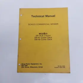 SR-18-B SCAG Mower Technical Manual Tractor Deck