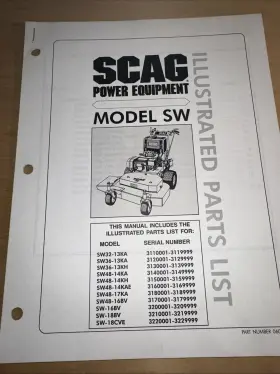 SW-18CVE SCAG Power Manual Covered