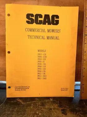 SW61-18KH SCAG Mowers Technical Manual Copy