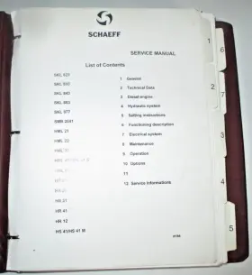 SMB-2041 SCHAEFF Skl Loader Excavator Service Manual