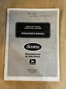 OMGX10784 SCOTTS Lawn Tractors Operators Manual