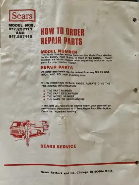 9.17257112 SEARS Owners Manual Gt Twin Tractor Electric Point #3
