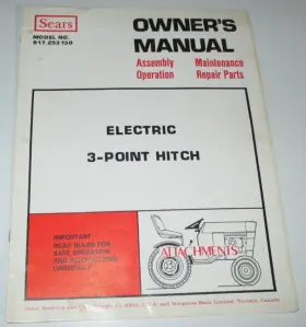 917.253 SEARS Electric Hitch Garden Tractors Owners Manual