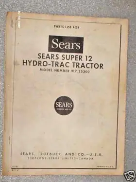 917.25300 SEARS Suburban Hydro Trac Tractor Manuals Usb #2