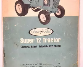 917.25120 SEARS Roebuck Tractor Electric Start Operating #3