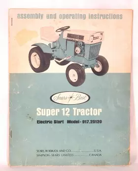 917.25120 SEARS Roebuck Tractor Electric Start Operating