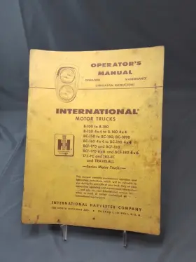 B-150 International Harvester Motor Operator Manual