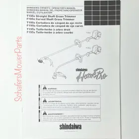 T195S SHINDAIWA Straight Shaft Curved Grass Trimmer Owners