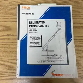 89-180005 SIMON Boom Lift Manual Book Catalog