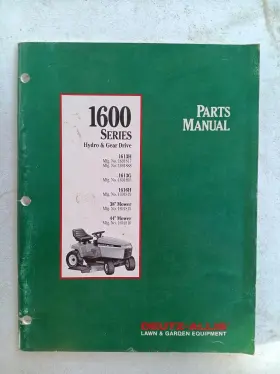 1616H SIMPLICITY Deutz Allis Lawn Mower Tractor Manual Agco