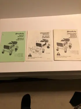 4111 SIMPLICITY Tractor Operators Snow Thrower Manuals