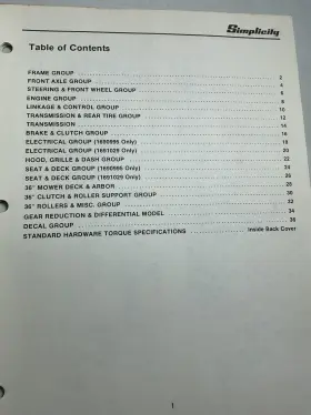 4211H SIMPLICITY Manual #2