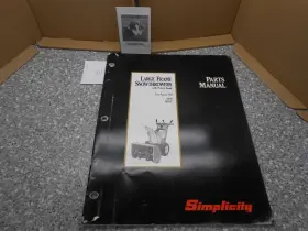 860SE SIMPLICITY Snowthrower Sno Manual