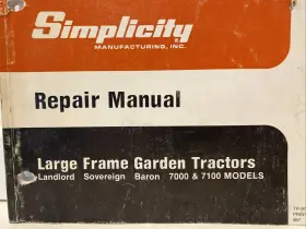 TP-973 SIMPLICITY Lg Frame Garden Tractor Repair Manual #2
