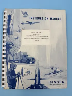 1-500783-015 SINGER Gertsch Instrumentation Instruction