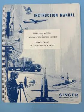 FM-10C SINGER Gertsch Communication Service Monitor Manual