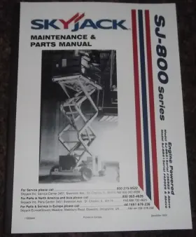 118938-AK SKYJACK Scissor Lift Service Manual Book