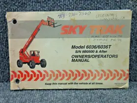 8990162-005 SKYTRAK Forklift Telehandler Owners Operators