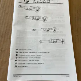 CTR714A SNAP-ON Manual Booklet Cordless Ratchet Instuctions #3