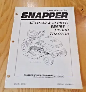 06425 SNAPPER Hydro Tractor Manual