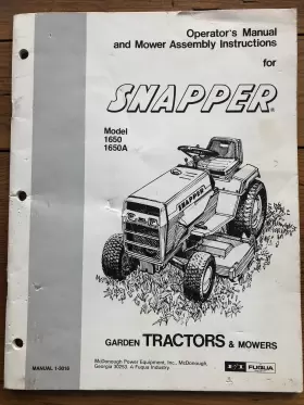 1-3016 SNAPPER Riding Lawn Garden Tractor Mower Deck Owners